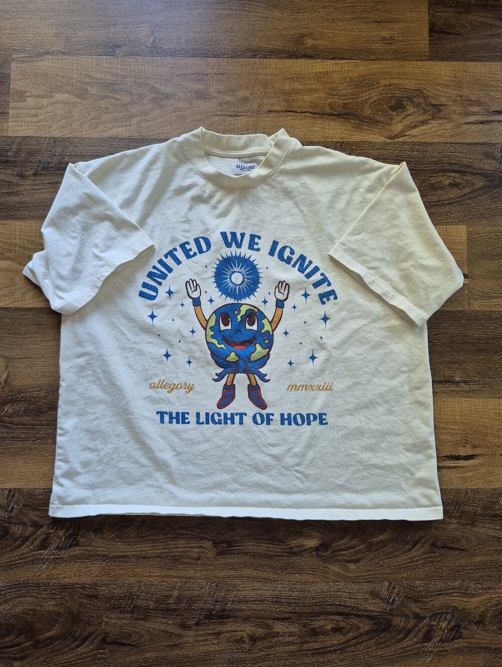 Allegory 'United We Ignite' Cream Graphic Tee